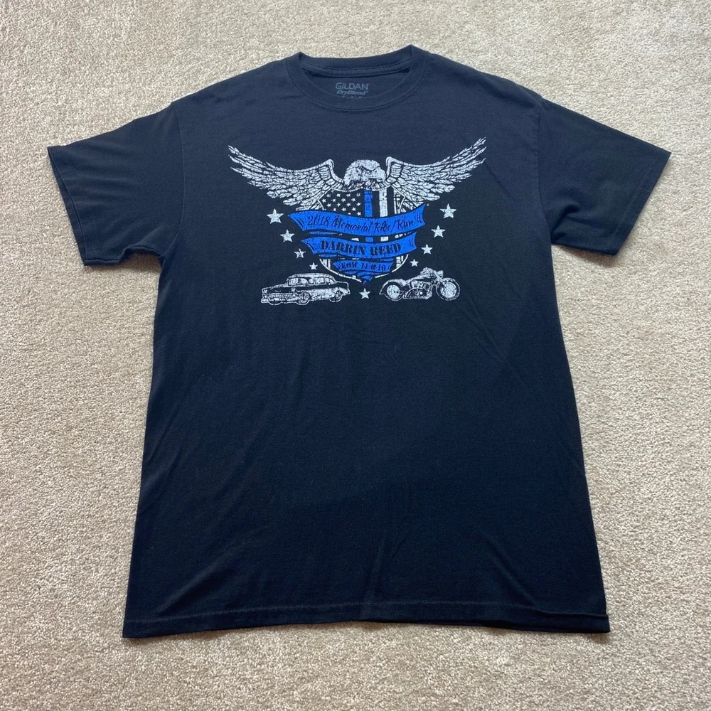 Darrin Reed Memorial Ride Run 2018 Shirt Mens Medium Crew Neck Motorcycle Car